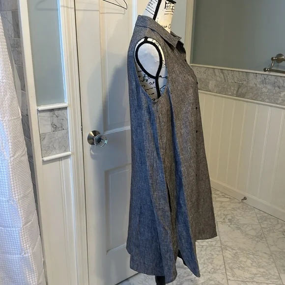 Saks Fifth Ave 100% Linen Summer Beach Dress, Size Large, New With Tags. - Picture 11 of 11